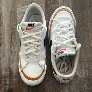 Nike White and Tan Sneakers